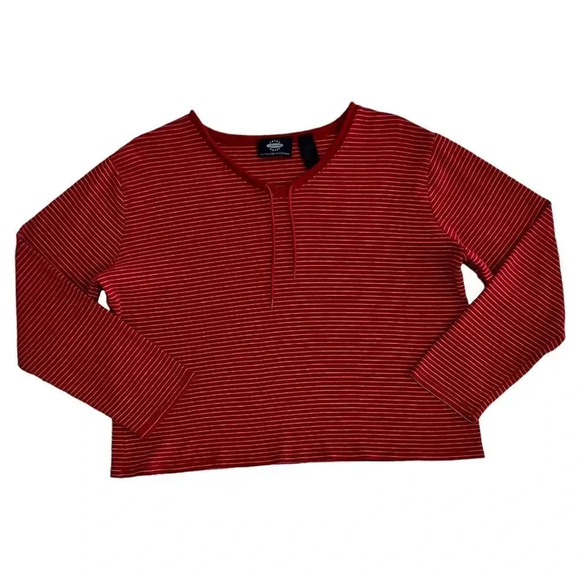 VINTAGE Long-Sleeve Striped Top - Picture 1 of 4